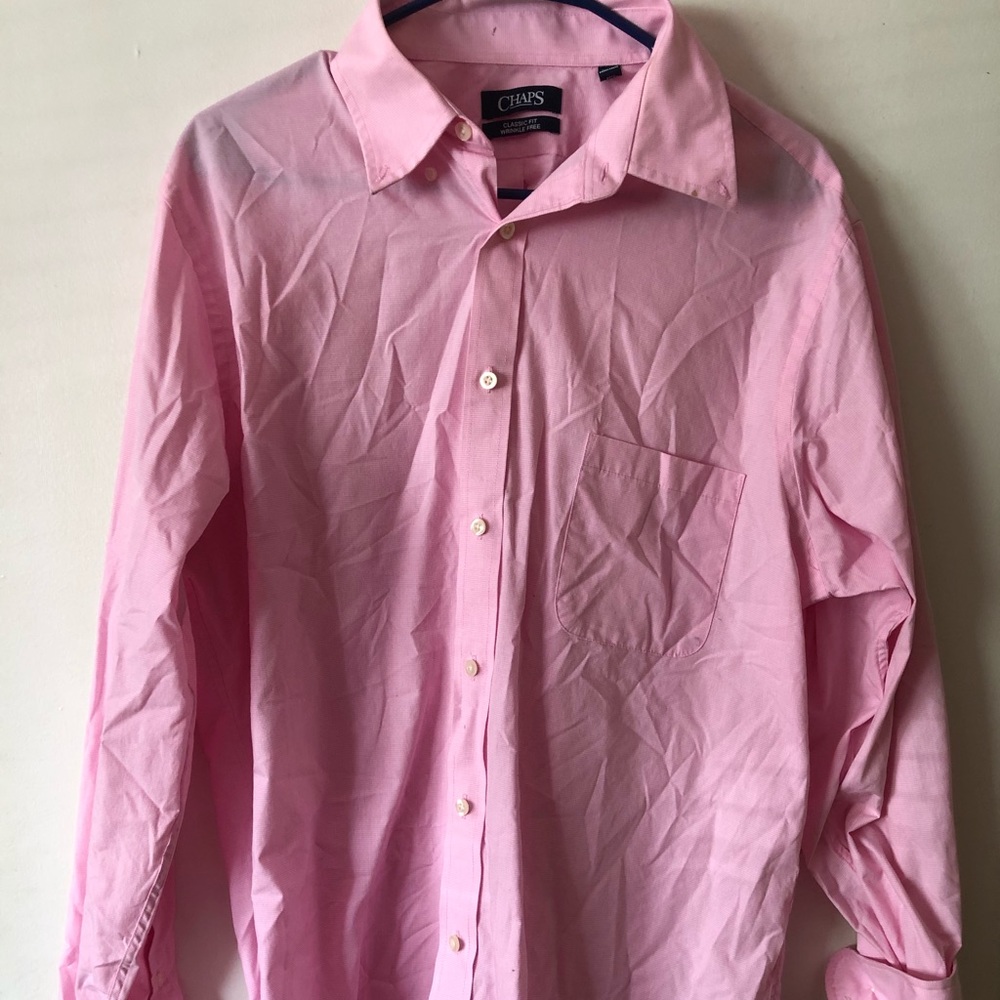 Worn once chaps button down pink shirt